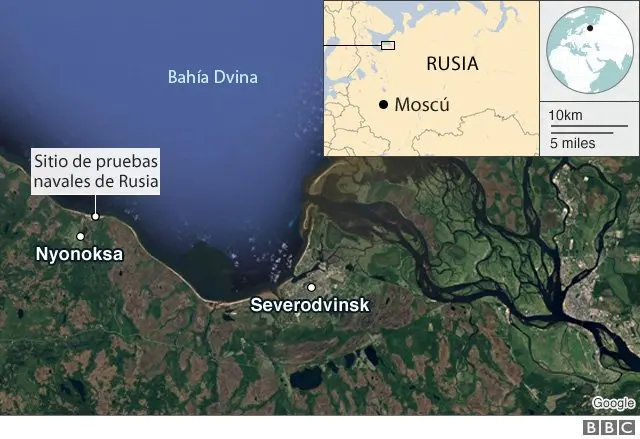 Ubicación de Severodvinsk, Rusia