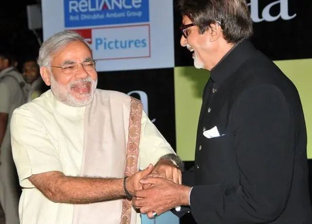 Narendra Modi, when he was Gujarat state chief minister, enlisted Bollywood star Amitabh Bachchan to promote himself and his state