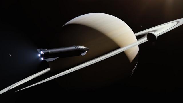 Starship at Saturn