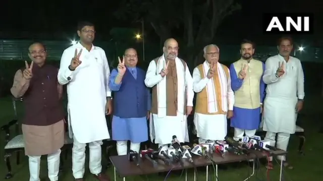 અમિત શાહ સાથે દુષ્યંત ચૌટાલા