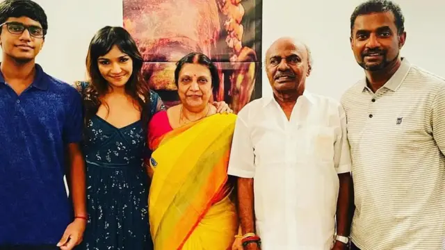 मुथ्थय्या मुरलीधरनचे कुटुंबीय