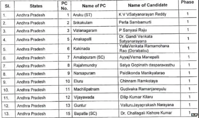 बीजेपी उम्मीदवार