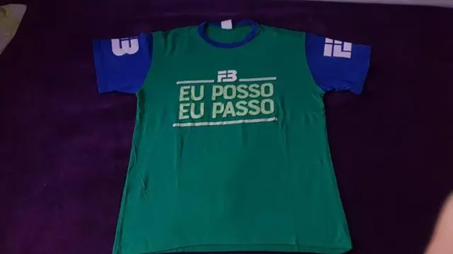 Camisa com a frase "eu posso, eu passo"