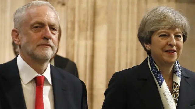 تيريزا ماي وكوربين