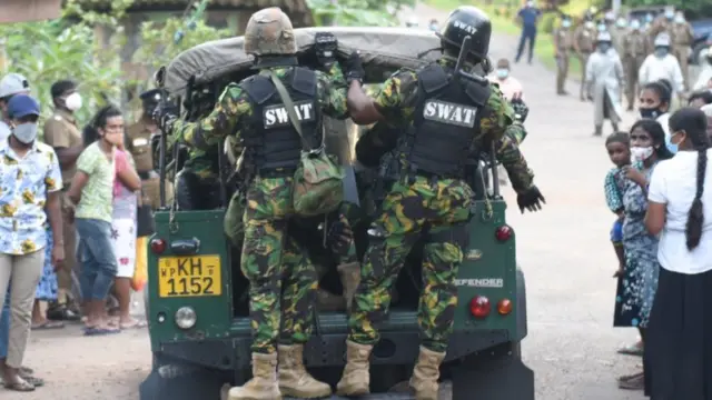 Police Special Task Force was deployed to control a group of family members of inmates at the Mahara Prison who gathered in front of the prison demanding they be allowed to see their imprisoned relatives. The incident follows after eight inmates were killed in a prison riot which saw guards clash with inmates. Mahara outskirts Colombo November 30, 2020 The inmates had launched protests amid a surge of coronavirus infections in the prisons, demanding early release on bail and better facilities. Over 70 individuals, inmates and guards alike, sustained injuries in the incident.