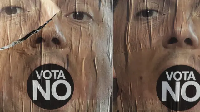 'Hayır' cephesinin Roma'daki kampanya afişleri