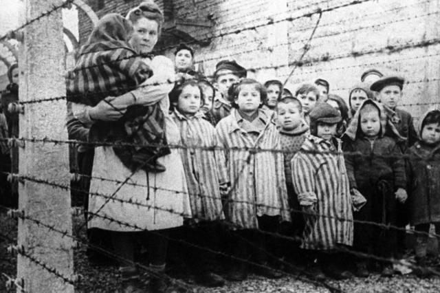 Children in a concentration camp