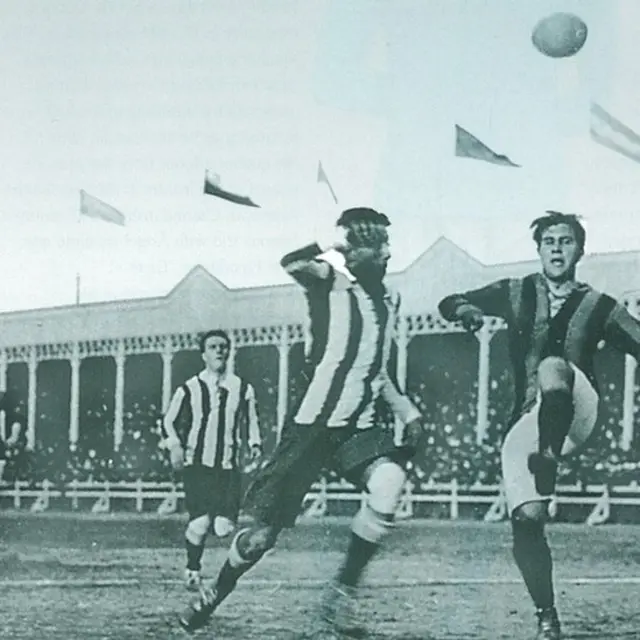 Lance del partido entre Brasil y Argentina en 1916.