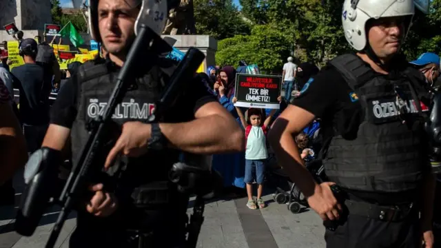 İstanbul'da Suriyelilere destek eylemi