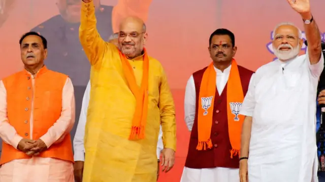 વિજય રૂપાણી, અમિત શાહ, નરેન્દ્ર મોદી