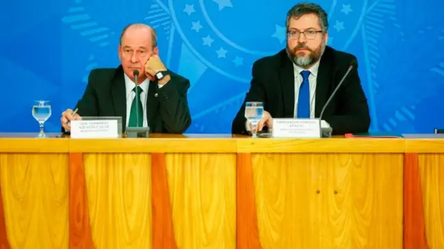Fernando Azevedo com Ernesto Araújo