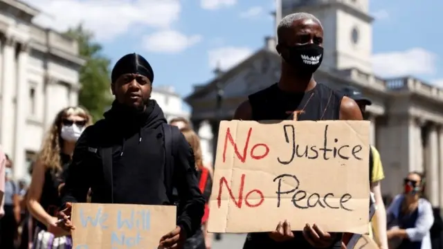 Black Lives Matter protest in Trafalgar Square