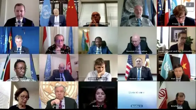 جلسه آنلاین شورای امنیت ملی سازمان ملل متحد