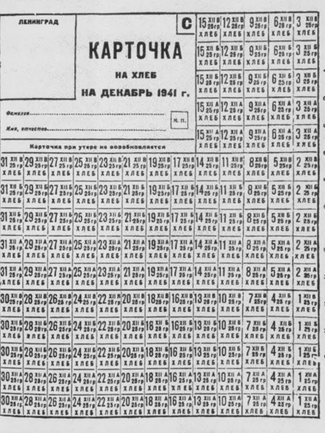 Хлебная карточка ленинградца