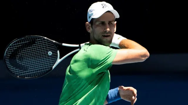 Novak Djokovic el 13 de enero de 2022.