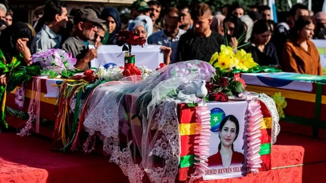 Hevrin Halef'in cenazesi