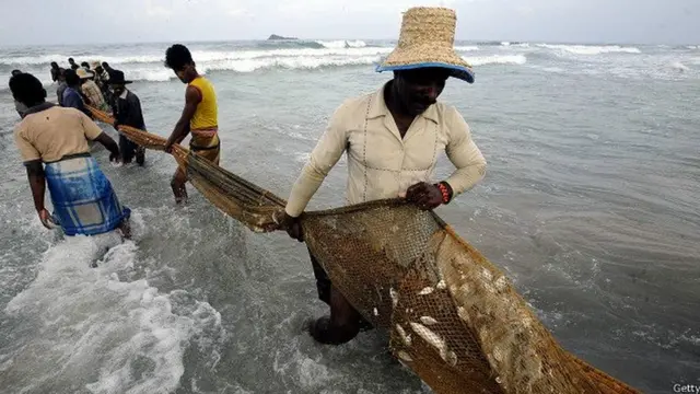Fishermen in Sri Lanka