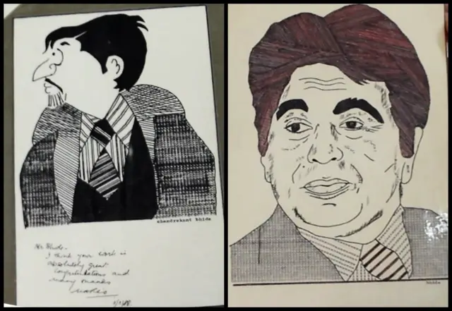 मारिओ मिरांडा आणि दिलीप कुमार यांची चित्रे