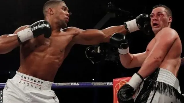 Anthony Joshua da Joseph Parker a lokacin karawarsu