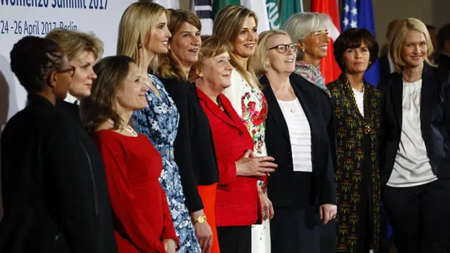 Angela Merkel join oda big women for di world