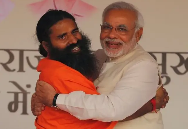मोदी के साथ बाबा रामदेव