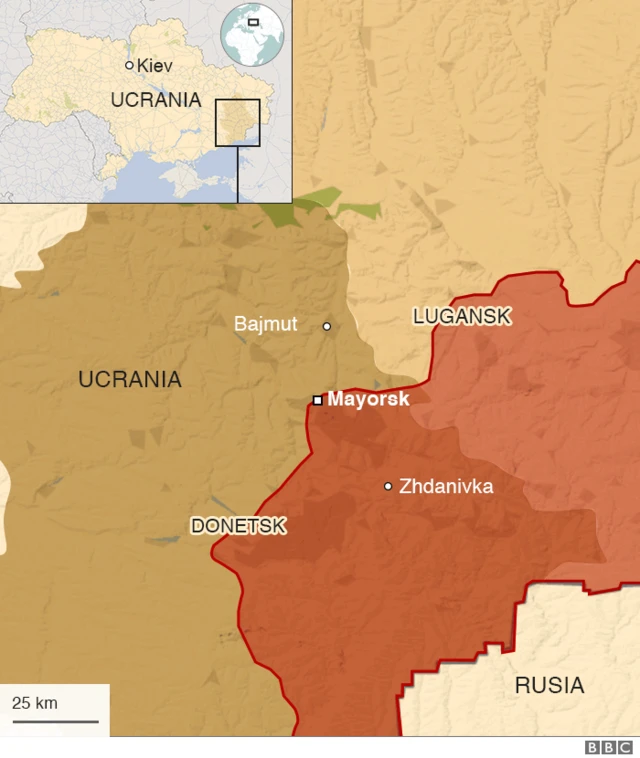 Mapa de los principales puestos de control en territorio ucraniano.