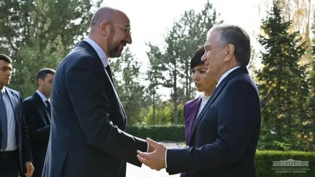 Sharl Mishel va Shavkat Mirziyoyev