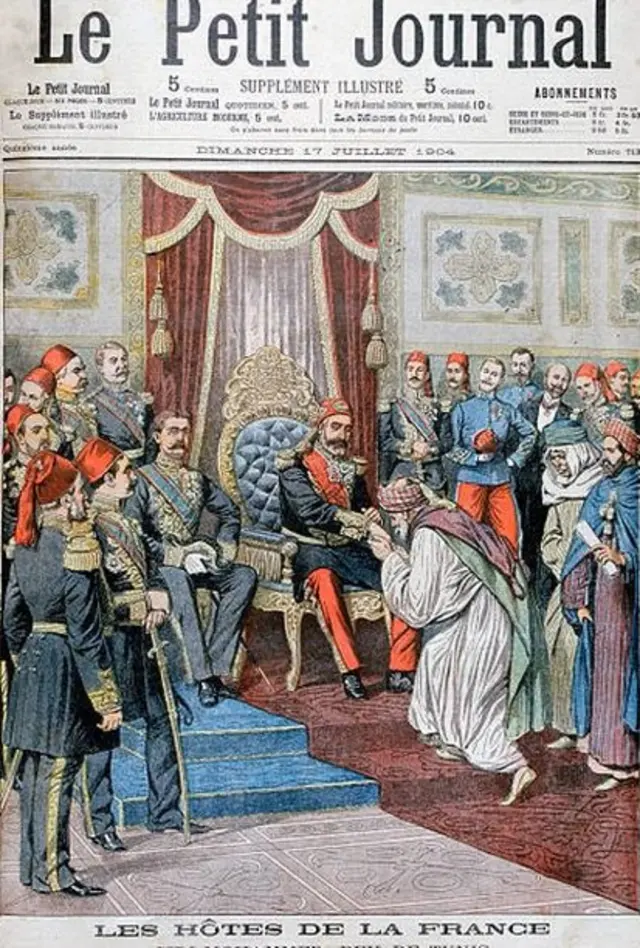 رسم في لوبيتيت باريزيان يعود لعام 1904 لمحمدالهادي باي تونس