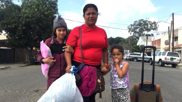 Caravana de migrantes en Tijuana