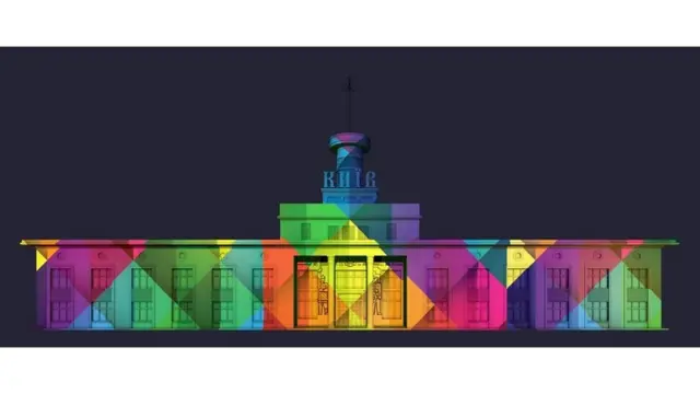 Річковий вокзал також візьме участь у світловому шоу