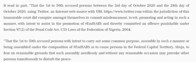 Àjàfẹ́tọ ọmọnìyàn kan ti gbé àwọn 50 lọ sílé ẹjọ́ lórí ọ̀rọ̀ #Endsars