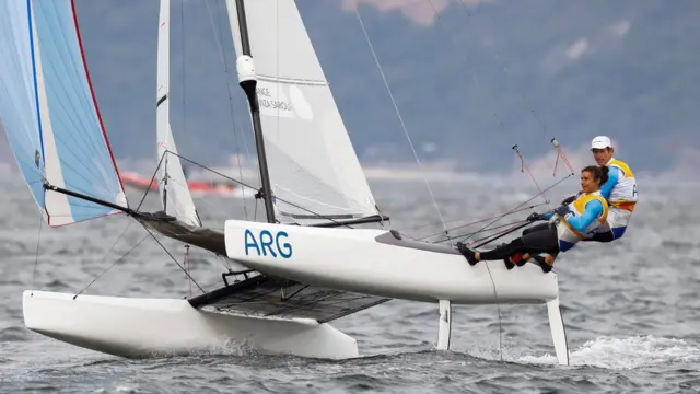 Lange y Carranza en competencia de Nacra 17.