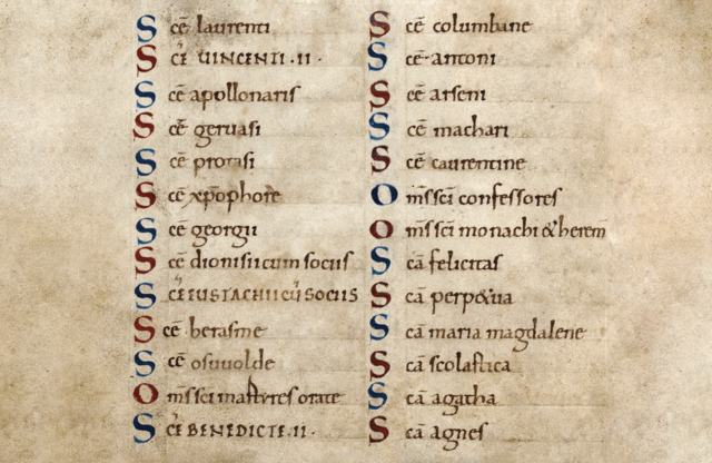 The second litany in the Becket psalter