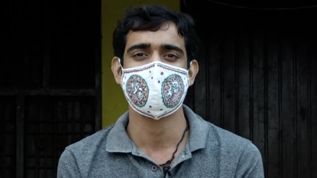 जितवारपुर गांव में मधुबनी पेंटिंग कलाकार राजीव झा