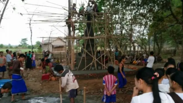 လှိုင်းဘွဲ ခရစ်ယာန်ဘုရားရှိခိုးကျောင်းမြေမှာ ဘုရားတည်လို့ အငြင်းပွားမှုဖြစ်ခဲ့