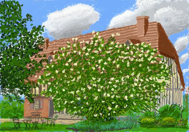 Cuadro en iPad No. 316, 30 de abril 2020 © David Hockney