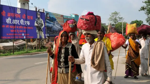 પરત ફરતા અમરનાથયાત્રીઓ