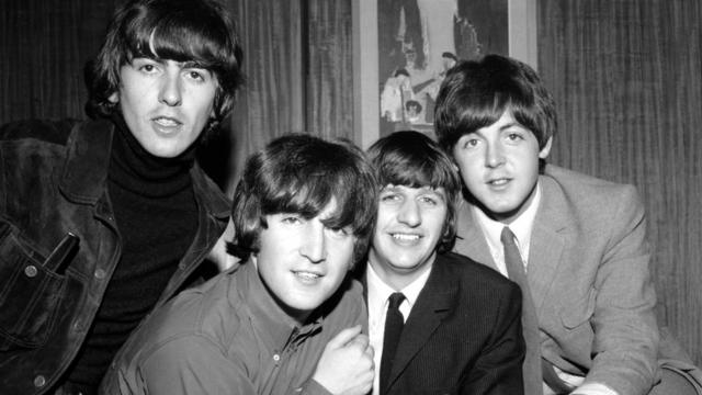 Imagen de los cuatro integrantes de los Beatles.