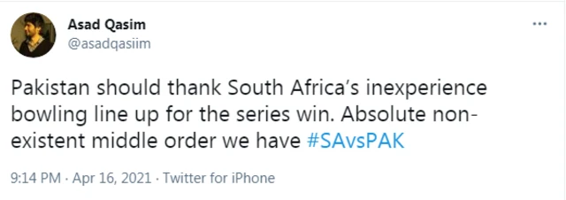 جنوبی افریقہ، پاکستان