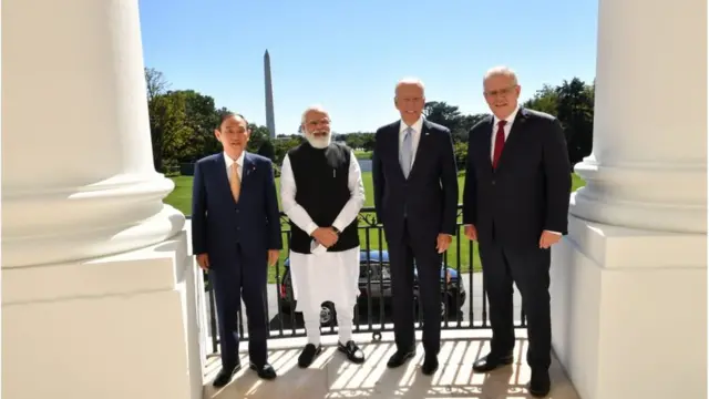 मोदी, बाइडेन, मॉरिसन और सूगा