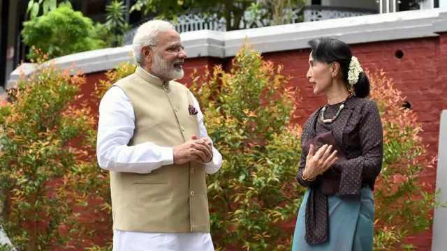 India, Modi, Aung San Suu Kyi, Maynmar