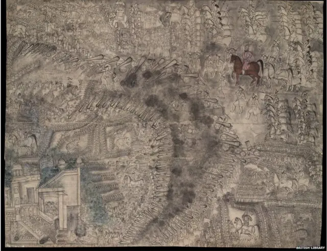 पानीपत युद्ध का एक चित्रण