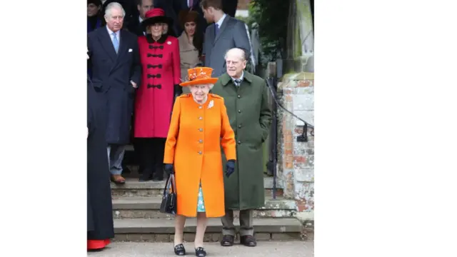 Королівська родина під час відвідин церкви святої Марії на Різдво