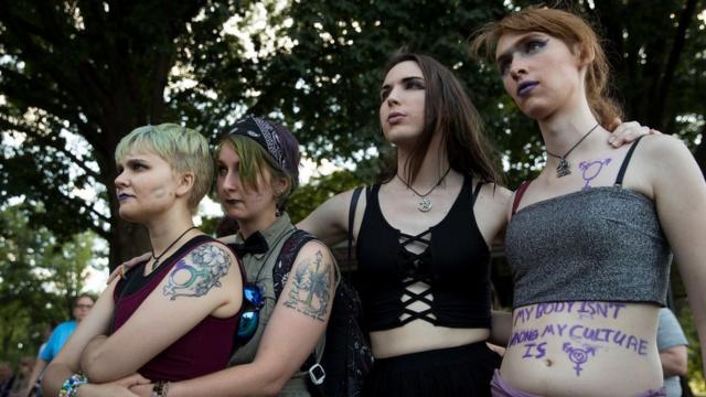 Трансгендеры на демонстрации в Вашингтоне