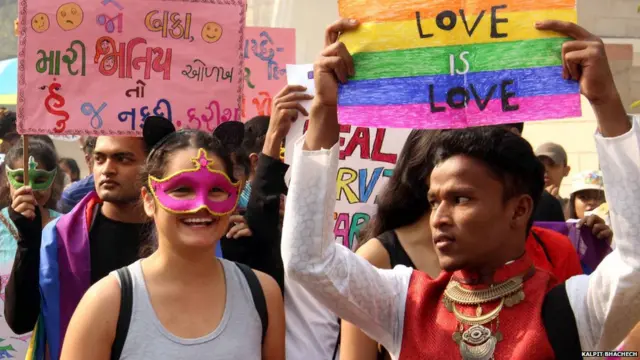 અમદાવાદ પ્રાઇડ પરેડનું એક દ્રશ્ય