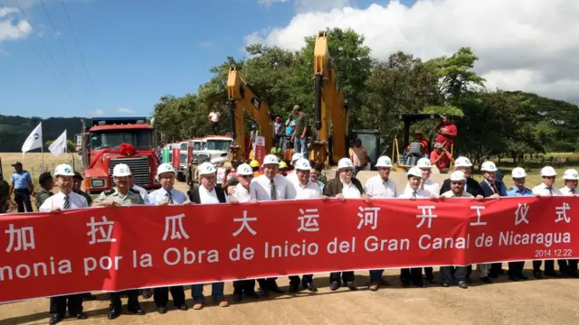 Obras inaugurales del canal de Nicaragua