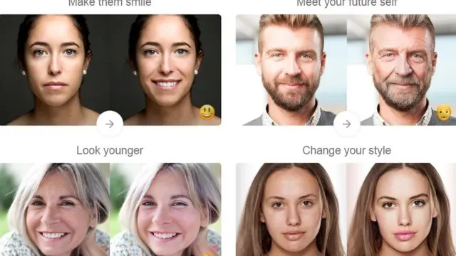 ফেসঅ্যাপ ফিচারের কিছু উদাহরণ