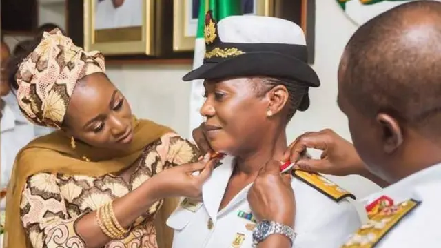 Commodore Jamila Malafa duirng her promotion pinup