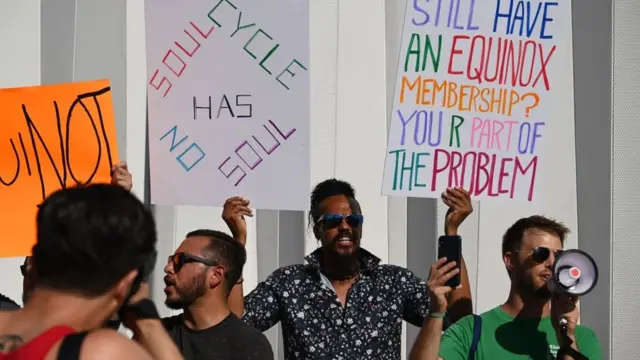 Prrotesta contra Soulcycle.