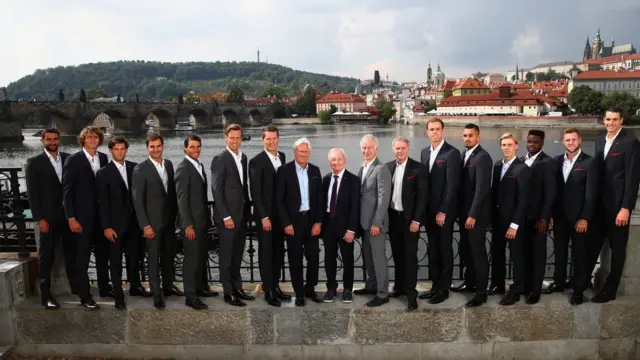 Los participantes de la primera Copa Laver